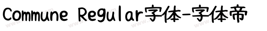 Commune Regular字体字体转换
